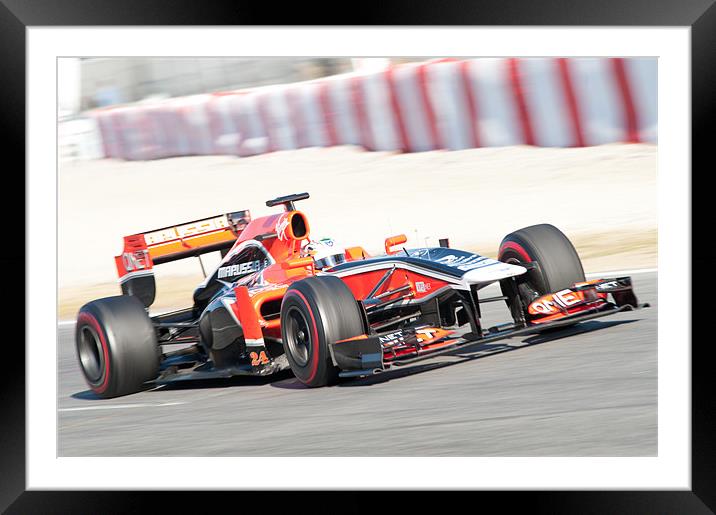 Timo Glock - Marrusia - 2012 Framed Mounted Print by SEAN RAMSELL