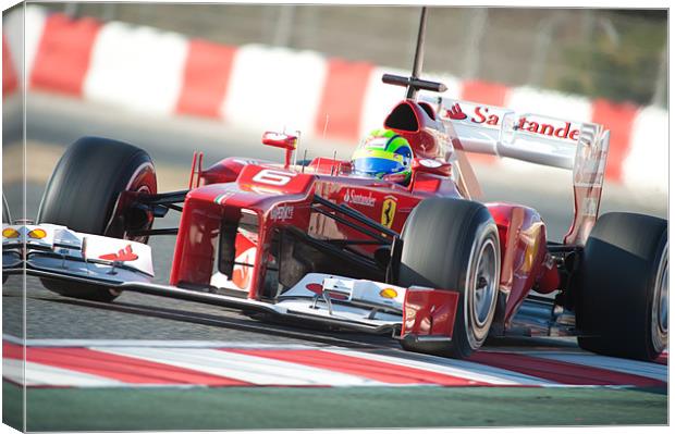 Felipe Massa - Spain 2012 - Ferrari Canvas Print by SEAN RAMSELL