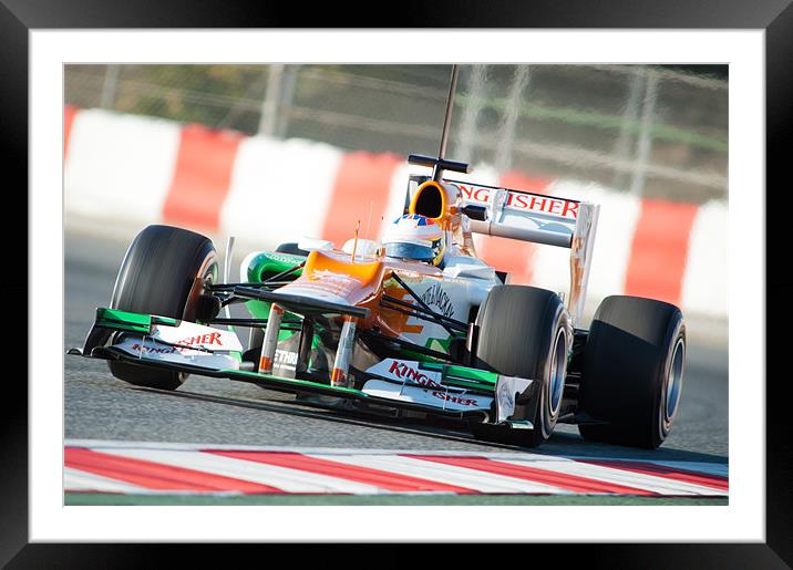 Paul di Resta 2012 Spain Force India Framed Mounted Print by SEAN RAMSELL