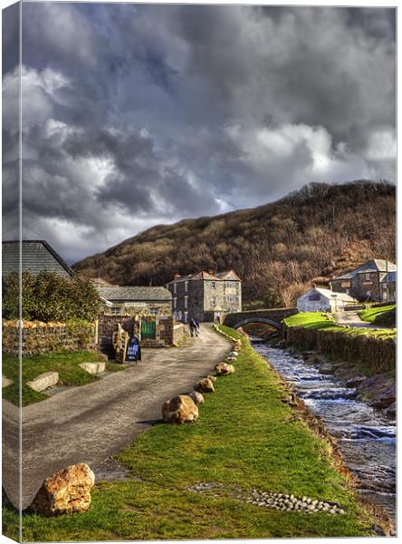 Boscastle up Stream Canvas Print by Mike Gorton
