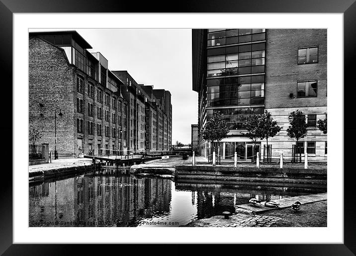 Rochdale Canal, Manchester City Centre Framed Mounted Print by Sandra Pledger