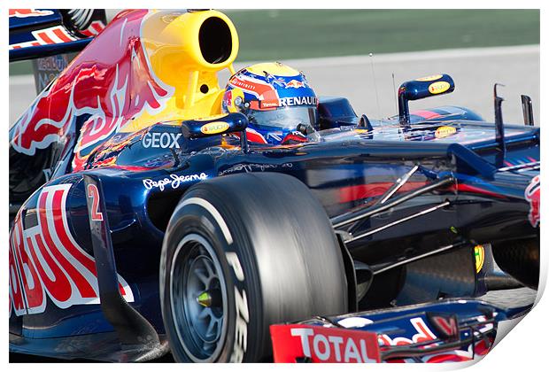 Mark Webber 2012 Catalunya Print by SEAN RAMSELL