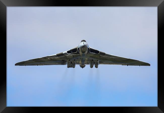 Vulcan Bomber XH558 Head On Framed Print by Oxon Images