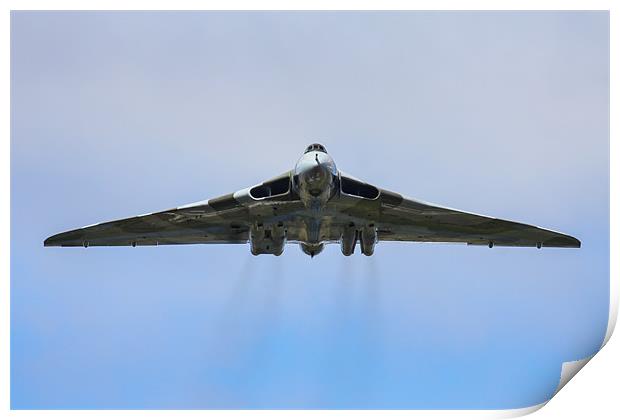 Vulcan Bomber XH558 Head On Print by Oxon Images