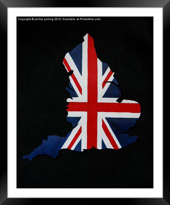 Flag on England Framed Mounted Print by camera man