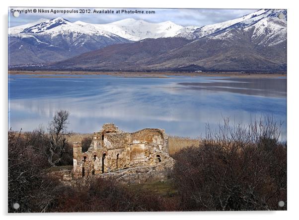 Byzantine ruins 1 Acrylic by Alfani Photography
