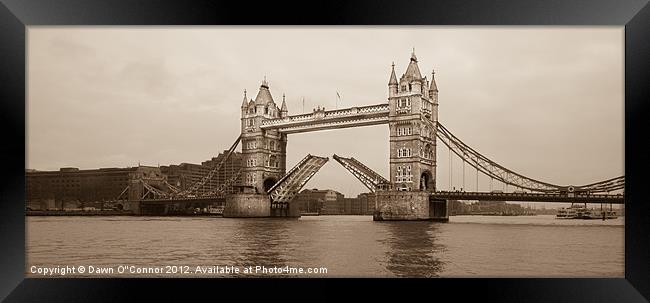 Tower Bridge Open Framed Print by Dawn O'Connor
