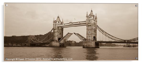 Tower Bridge Open Acrylic by Dawn O'Connor
