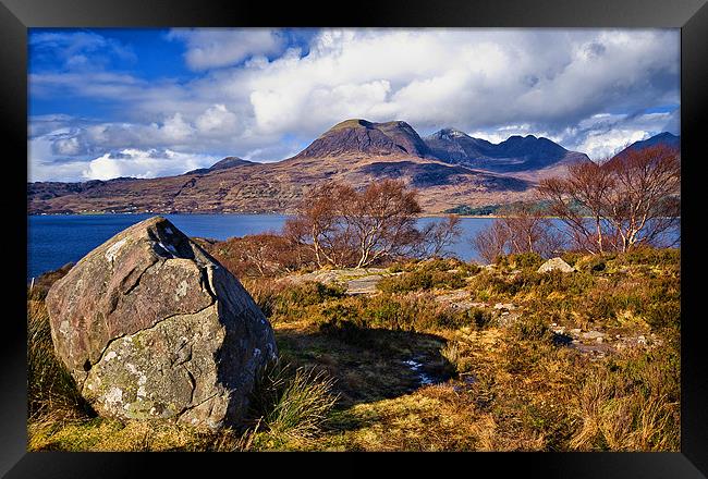 Ben Alligin from Across Loch Torridon Framed Print by Jacqi Elmslie