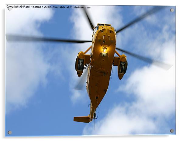 Sea King Rescue Helicopter Acrylic by P H