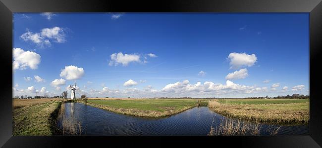 Thurne Mill Panoramic Framed Print by Paul Macro