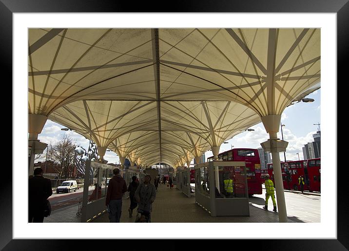 Stratford Bus station Framed Mounted Print by David French