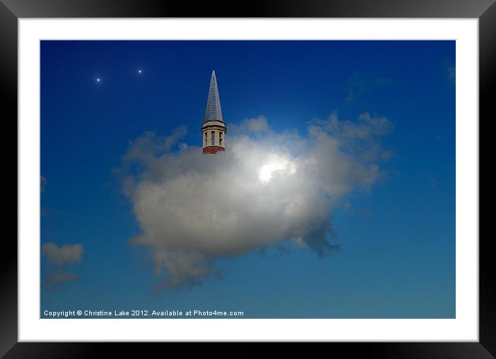 Castle in the Clouds Framed Mounted Print by Christine Lake