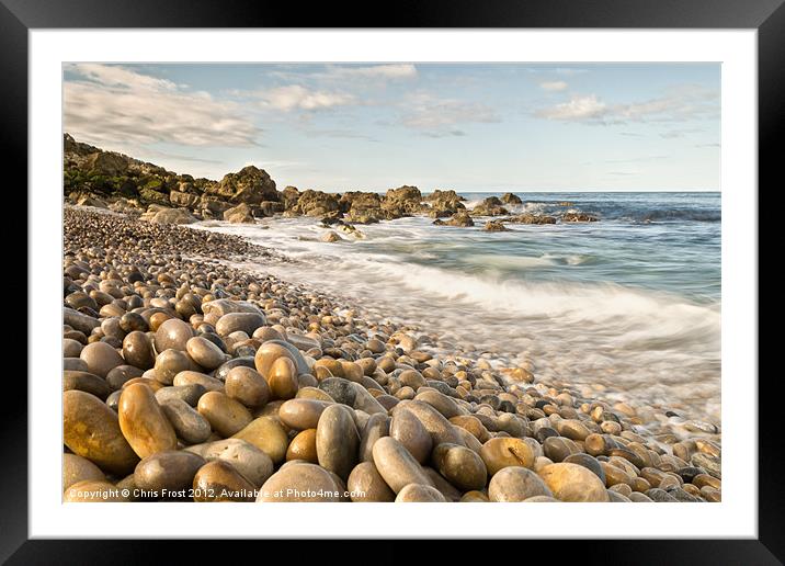 Shingle on Chesil Framed Mounted Print by Chris Frost