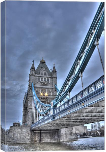 Tower Bridge Portrait HDR Canvas Print by Dean Messenger