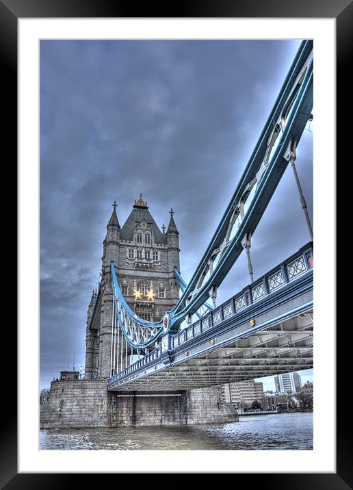 Tower Bridge Portrait HDR Framed Mounted Print by Dean Messenger