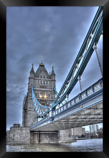 Tower Bridge Portrait HDR Framed Print by Dean Messenger