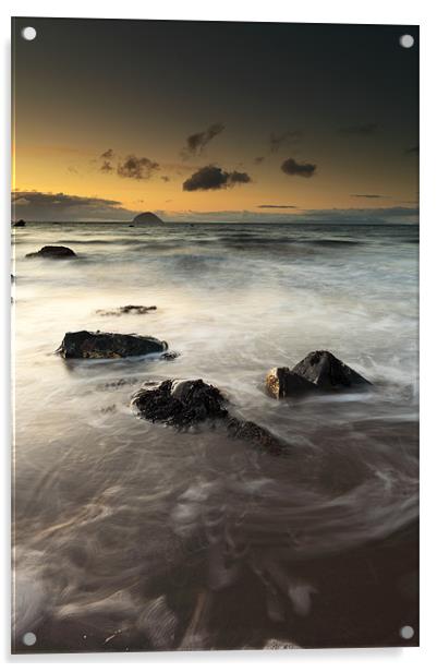 Ayrshire coast sunset Acrylic by Grant Glendinning
