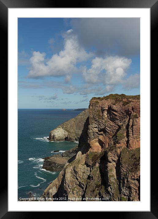 Cornish Seascape St Agnes Framed Mounted Print by Brian Roscorla