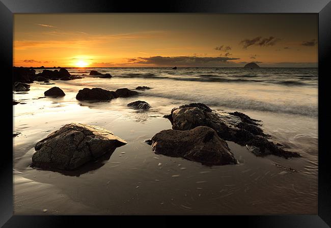 Ayrshire coast Sunset Framed Print by Grant Glendinning