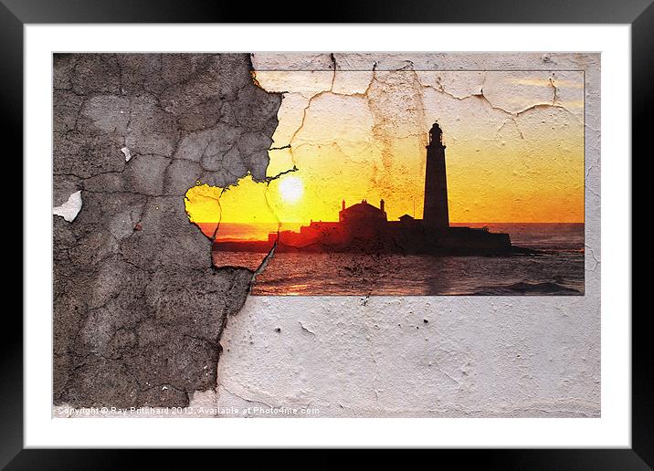 St Marys Lighthouse Framed Mounted Print by Ray Pritchard