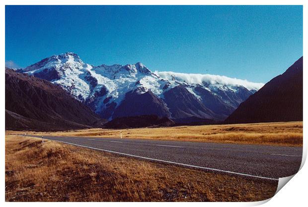 Mount Cook, South Island, New Zealand Print by Jay Huckins