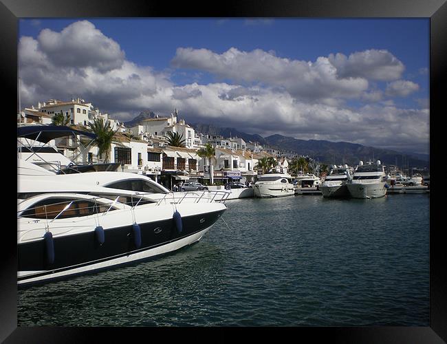 Puerto Banus, Marbella Framed Print by Phil Clements