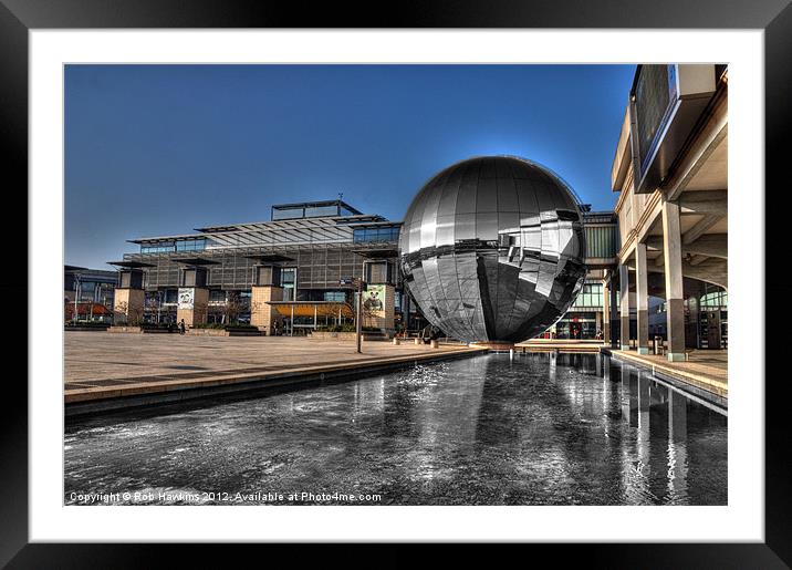 The Sphere @Bristol Framed Mounted Print by Rob Hawkins
