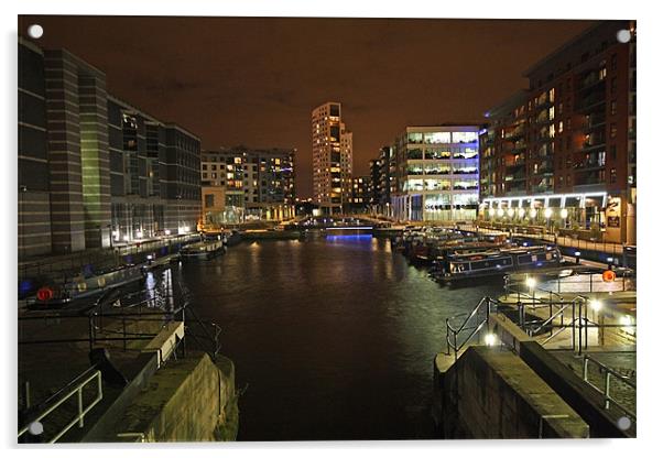 Clarence Dock, Leeds Acrylic by Sandi-Cockayne ADPS