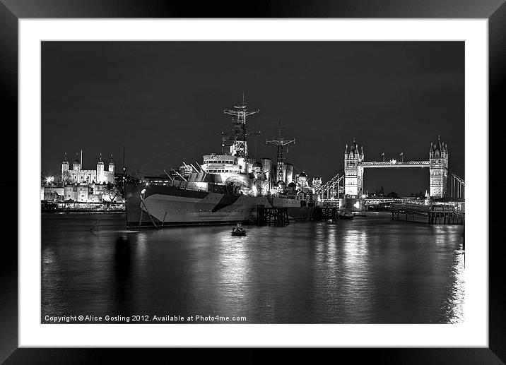 HMS Belfast Framed Mounted Print by Alice Gosling