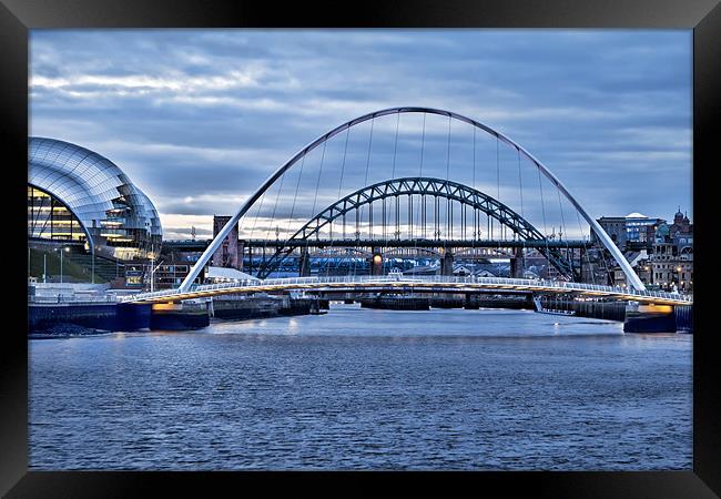 Newcastle Bridges Framed Print by Northeast Images