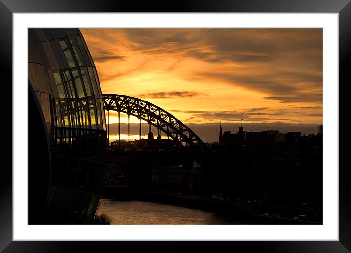 Quayside Sunset Framed Mounted Print by Northeast Images