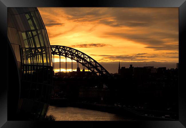 Quayside Sunset Framed Print by Northeast Images