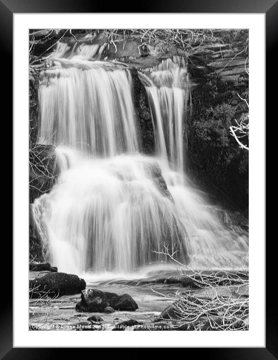 Rushing Waters Framed Mounted Print by Lynne Morris (Lswpp)