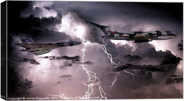 Black Buck Vulcan Bomber Canvas Print by J Biggadike