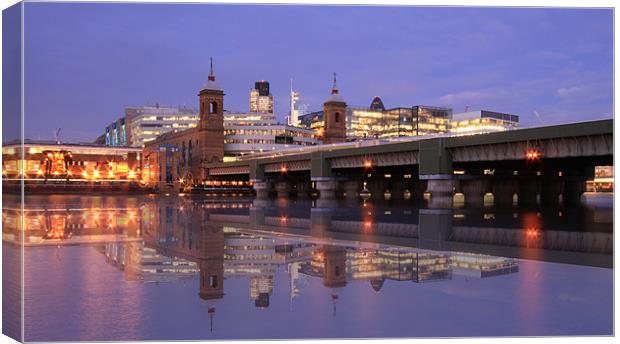 London Skyline reflections Canvas Print by David French