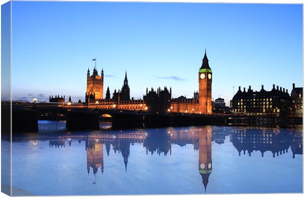 London Skyline reflections Canvas Print by David French