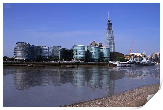 City Hall and the Shard Print by David French