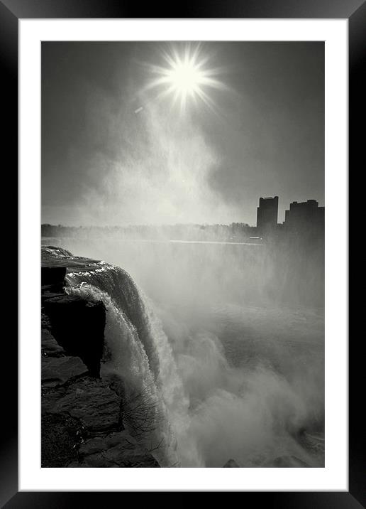 Niagra Falls Framed Mounted Print by pauline morris