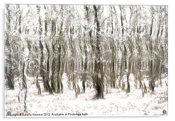 Trees in the Forest Abstract Acrylic by Natalie Kinnear