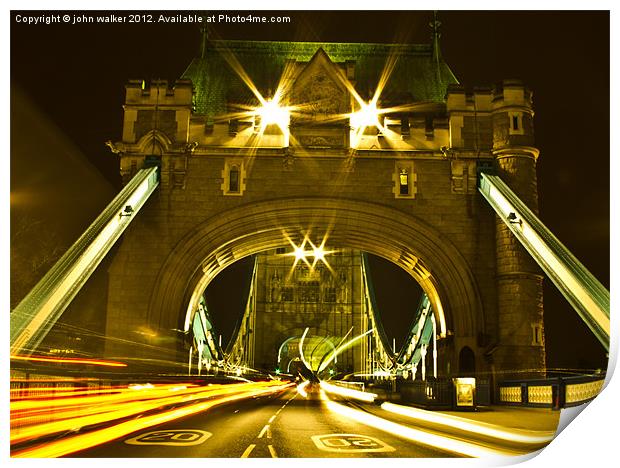 London Bridge by Night Print by john walker