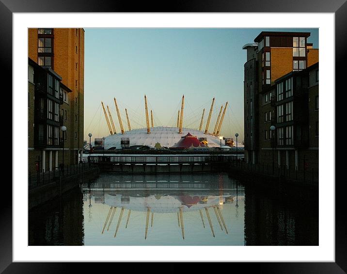 O2 arena reflections Framed Mounted Print by David French