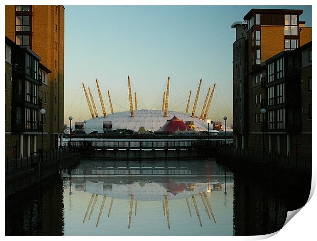 O2 arena reflections Print by David French