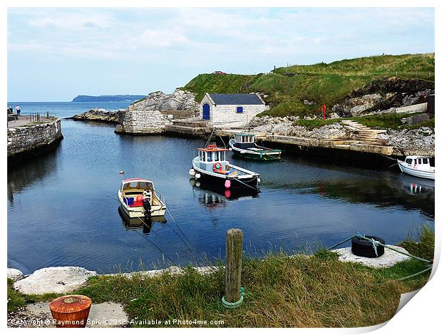Ballintoy Harbour Print by Raymond Spiers