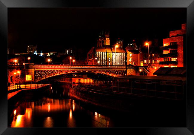 Leeds by night Framed Print by Maria Tzamtzi Photography