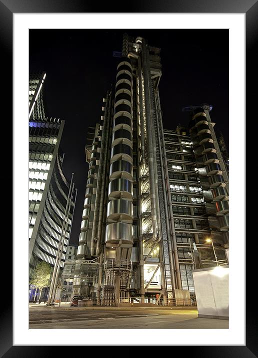 Lloyds building London Framed Mounted Print by James Mc Quarrie