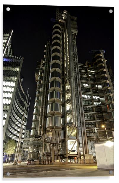 Lloyds building London Acrylic by James Mc Quarrie