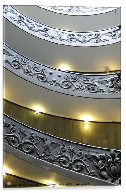 Vatican Museum Spiral Staircase Acrylic by Dan Davidson
