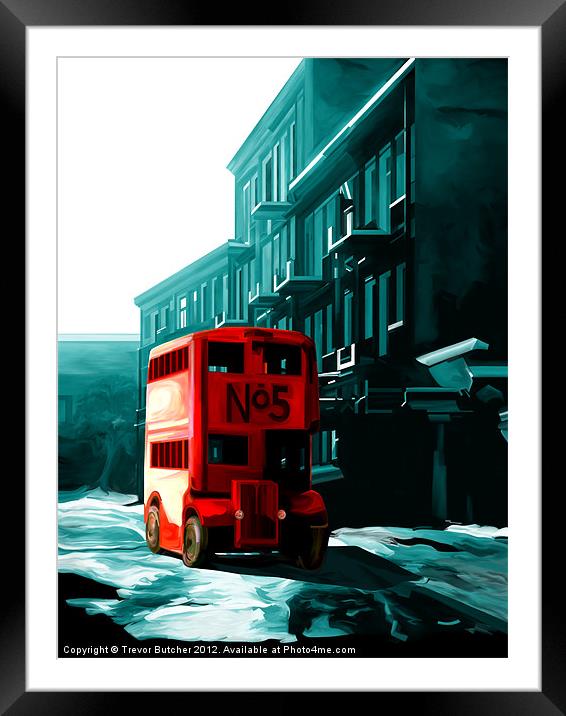 Old London Bus Framed Mounted Print by Trevor Butcher