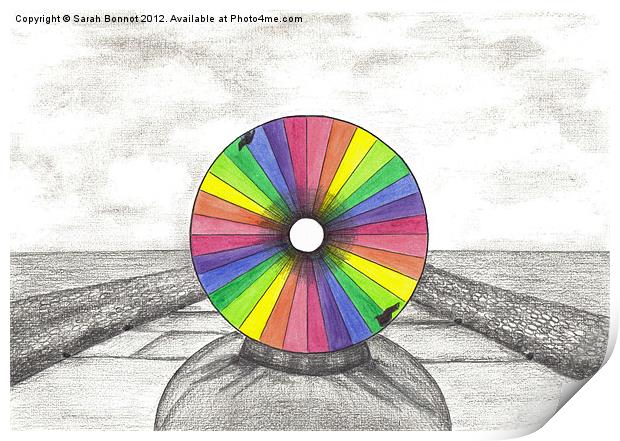 Brighton Rainbow Doughnut Print by Sarah Bonnot